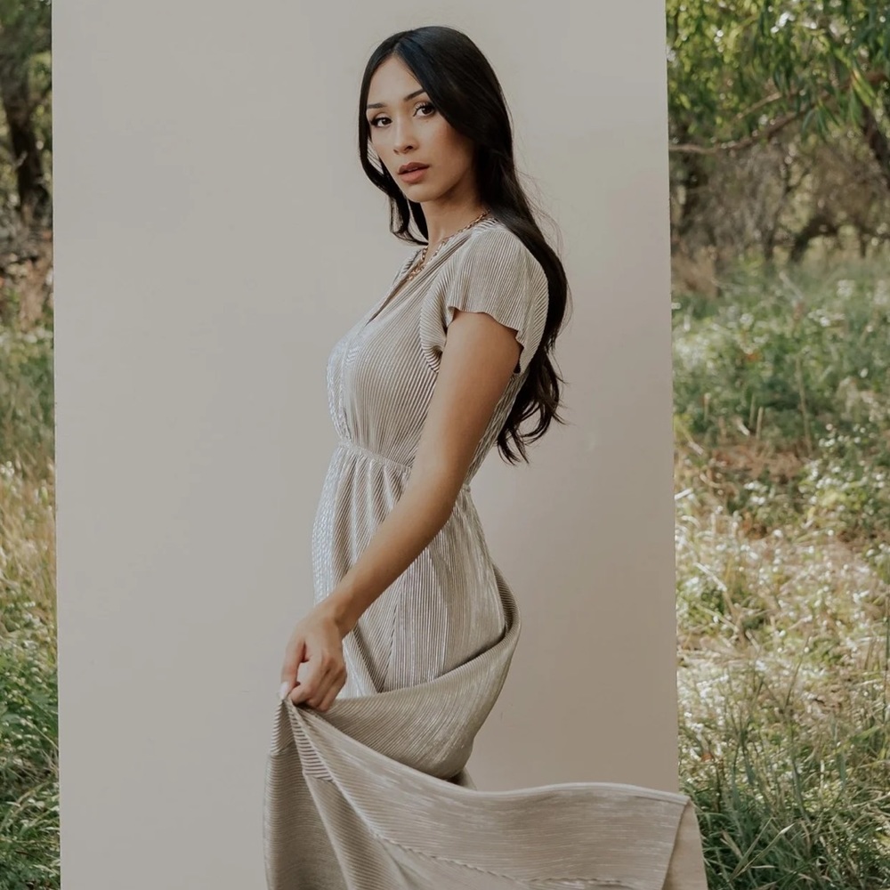 Athena pleated maxi